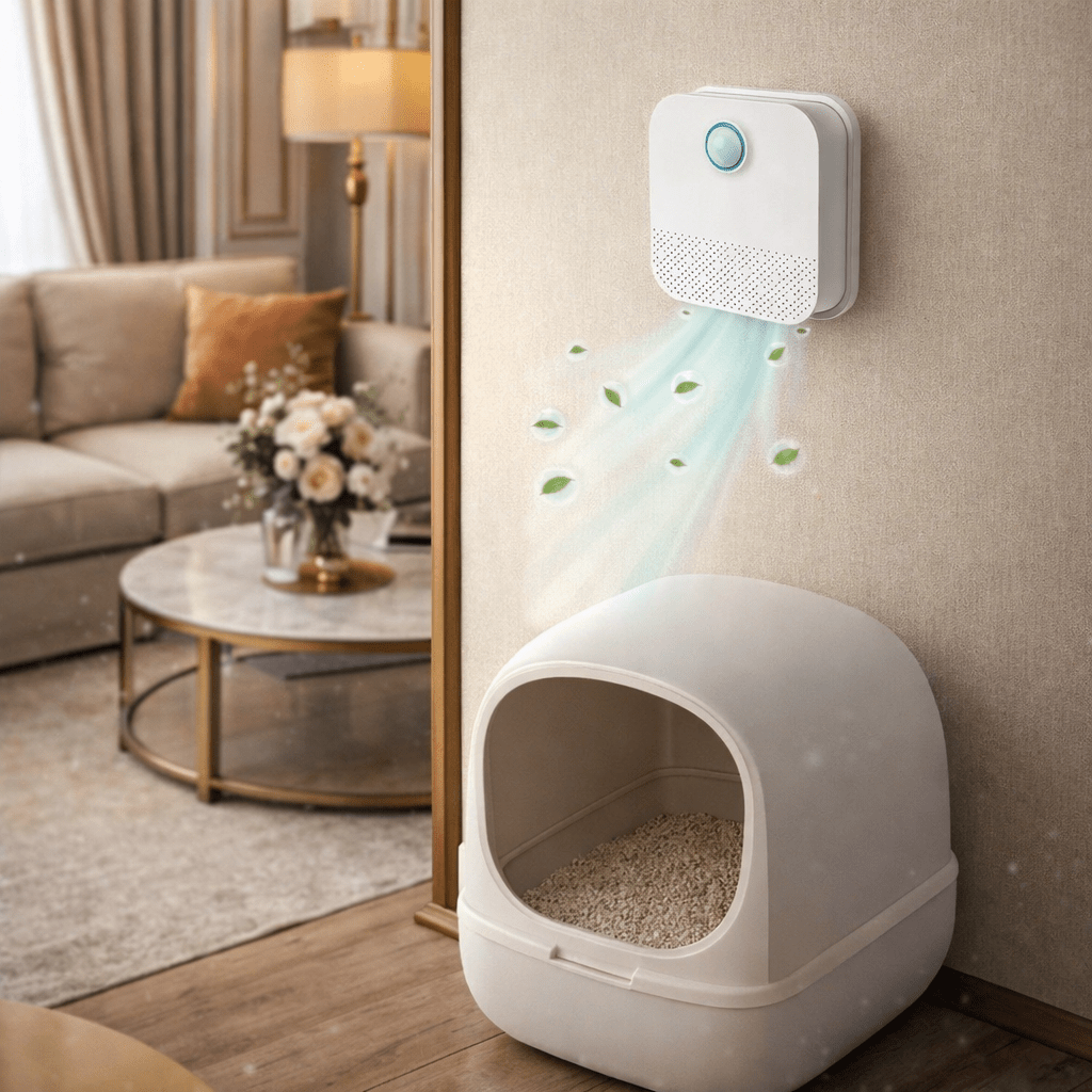 Purificateur d'Air Automatique pour Chats avec Détecteur de Mouvement