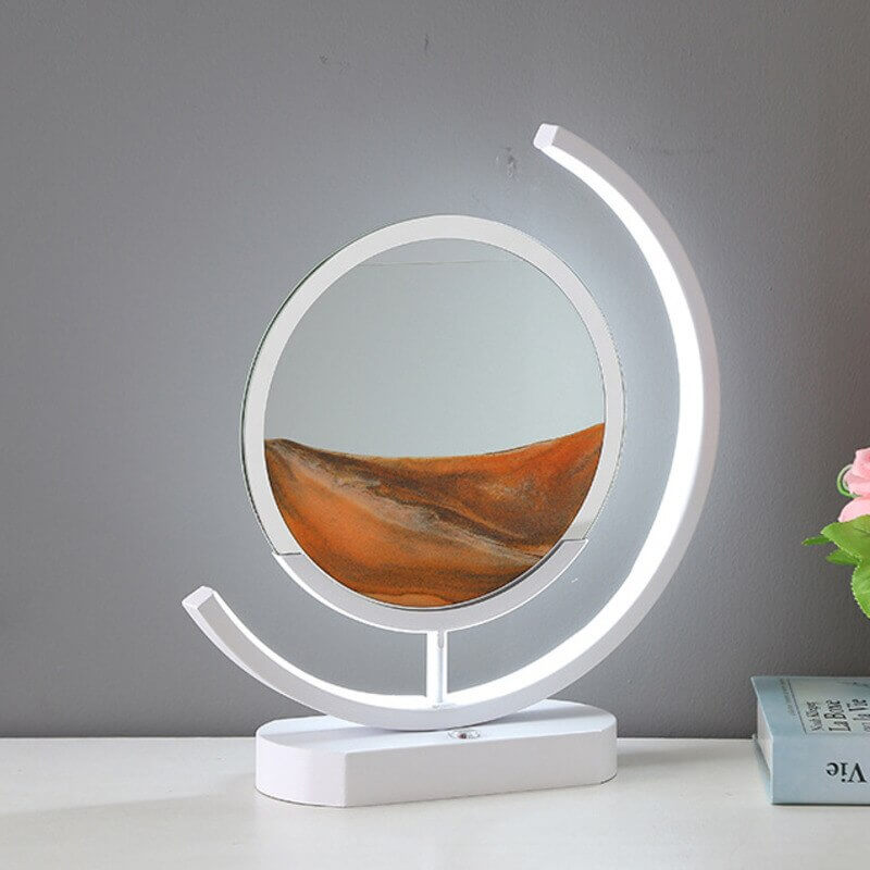 Lampe à poser avec peinture au sable en mouvement