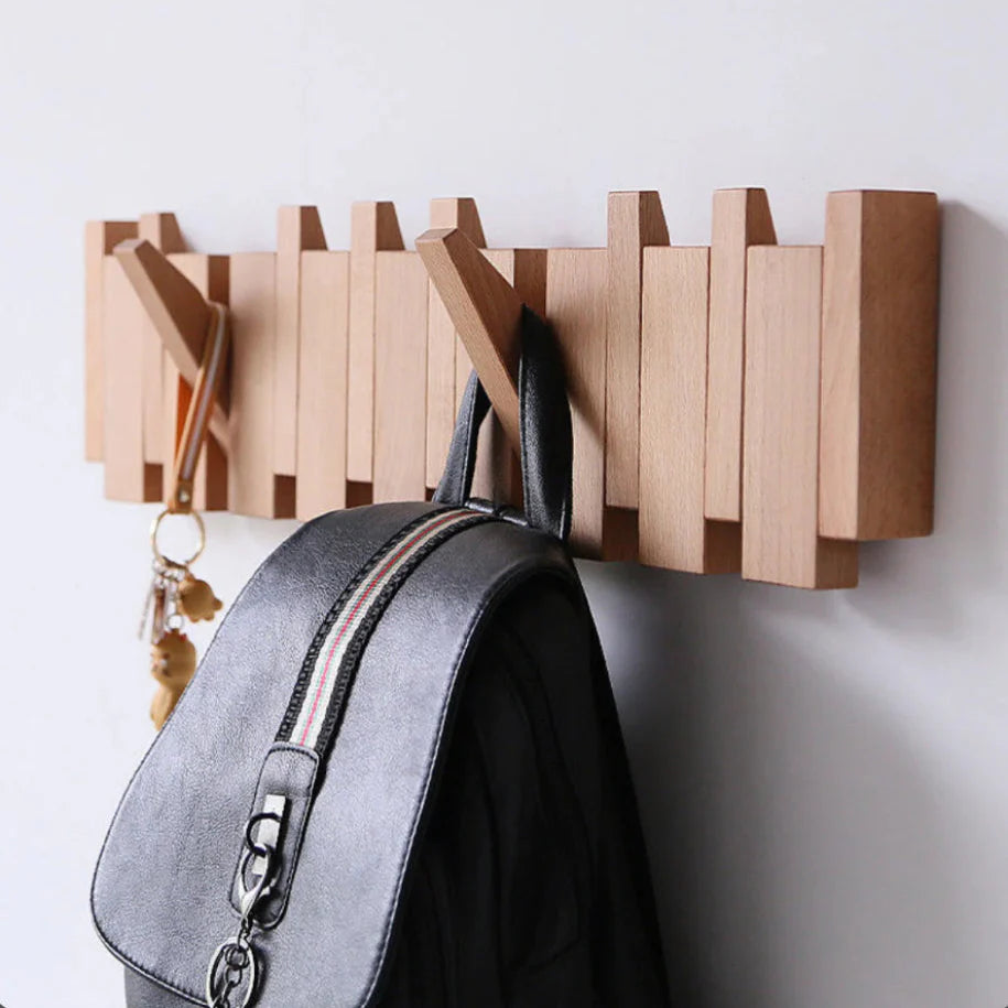 Porte-manteau Mural en Bois Design