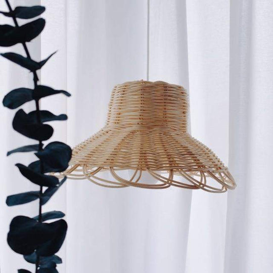Abat-jour de Plafond en Rotin Tissé pour Intérieur 6