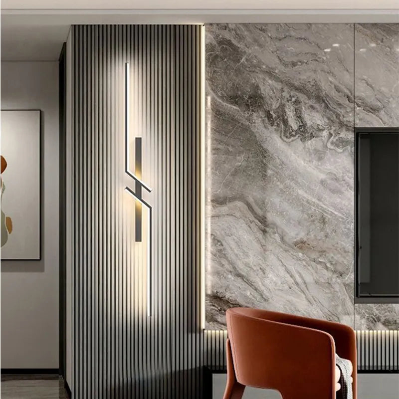 Applique Murale Moderne Noire LED 1