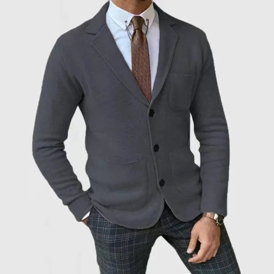 Blazer en Tricot pour Hommes Élégant et Confortable 2