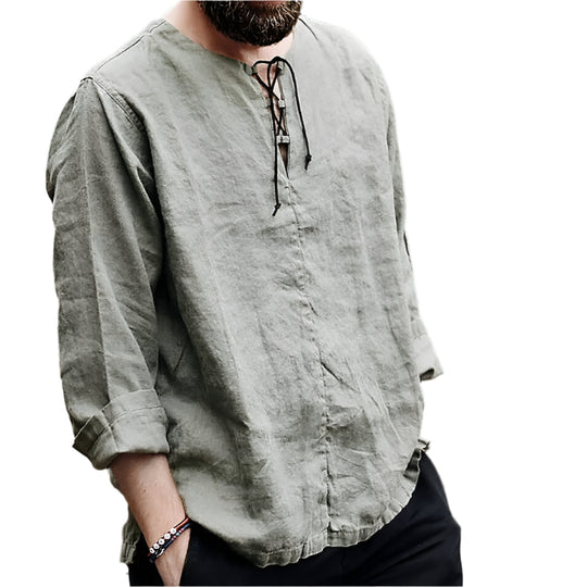 Blouse en Lin Décontractée pour Hommes Karson 0