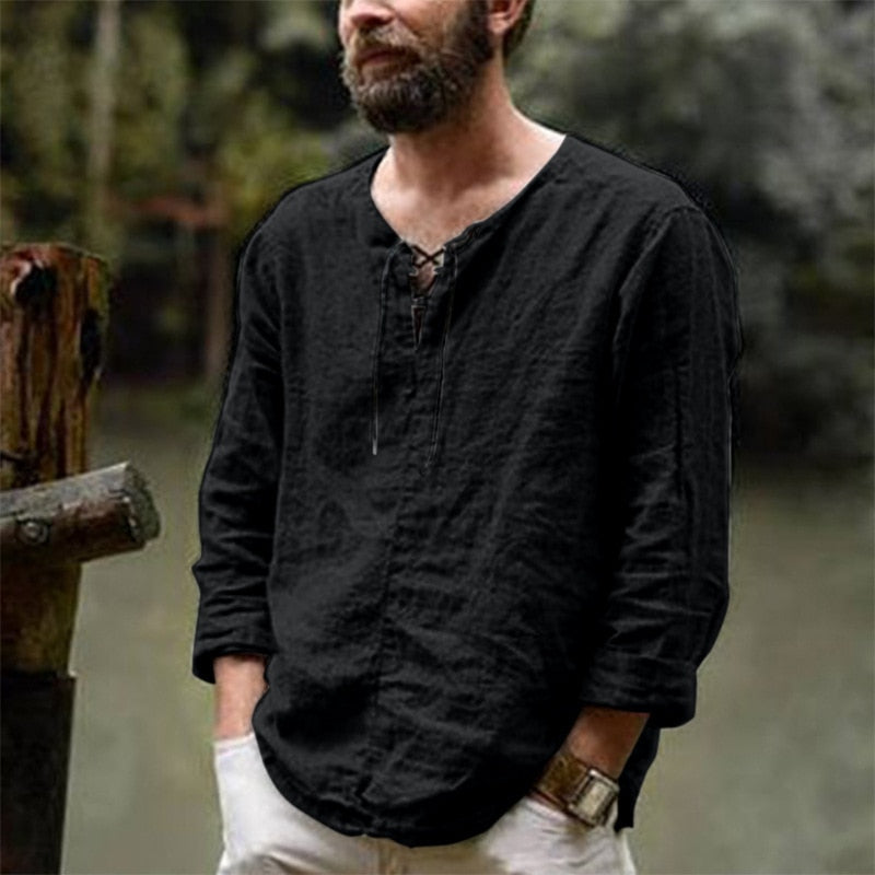 Blouse en Lin Décontractée pour Hommes Karson 2