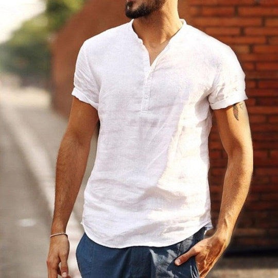 Blouse en Lin Décontractée pour Hommes Karson 6