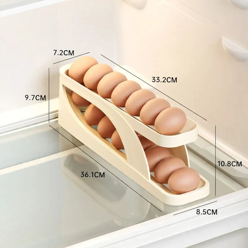 Boîte à Œufs Pratique avec Système de Rotation pour Réfrigérateur, Double Compartiment 0