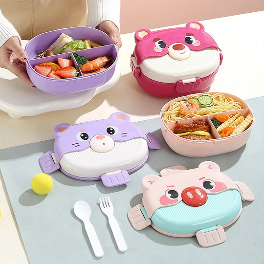 Boîte à lunch Bento pour enfants avec compartiments ludiques 1