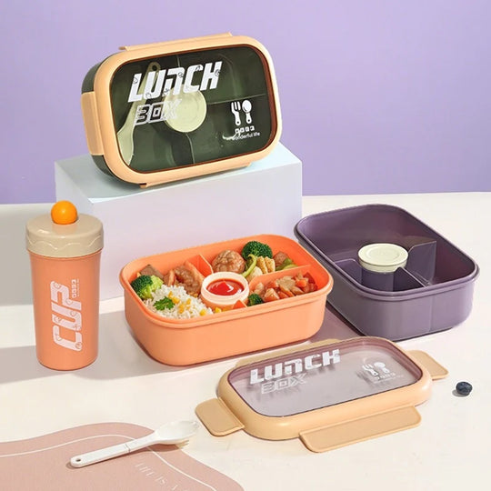 Boîte à lunch étanche avec compartiment pour couverts polyvalente 1