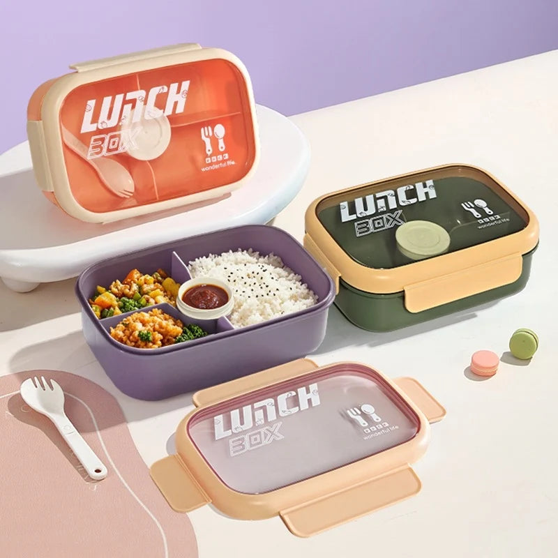 Boîte à lunch étanche avec compartiment pour couverts polyvalente 3
