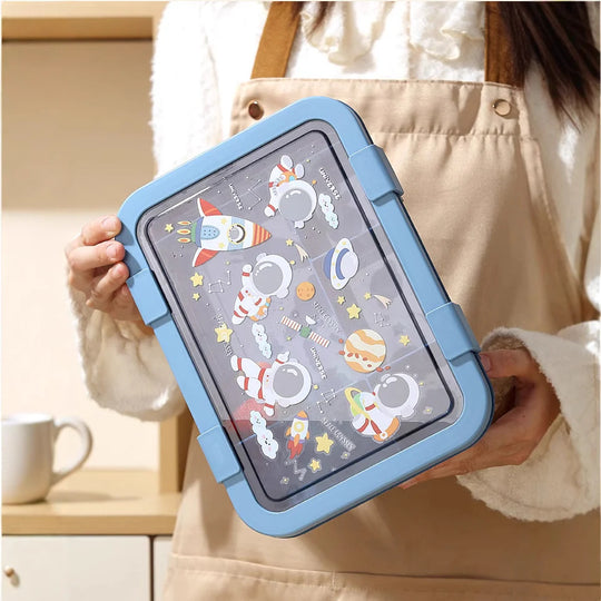 Boîte à lunch multi-compartiments thème licorne pour enfants et adultes 1