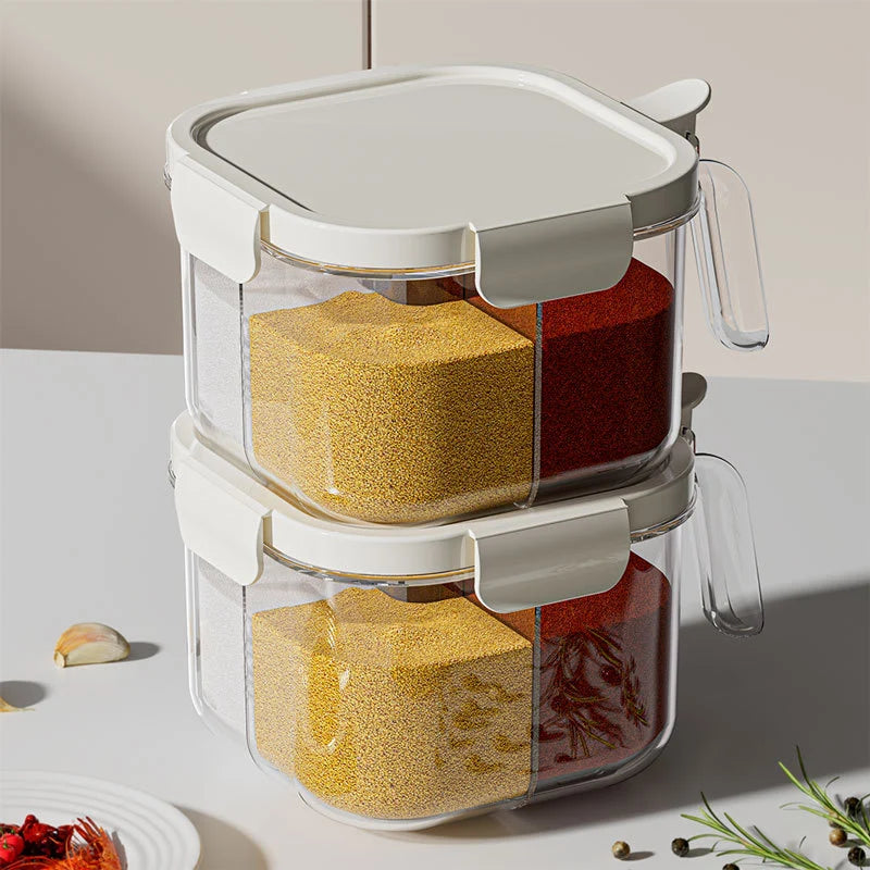 Boîte de Rangement Cuisine à Trois Compartiments avec Fermeture Sécurisée 2