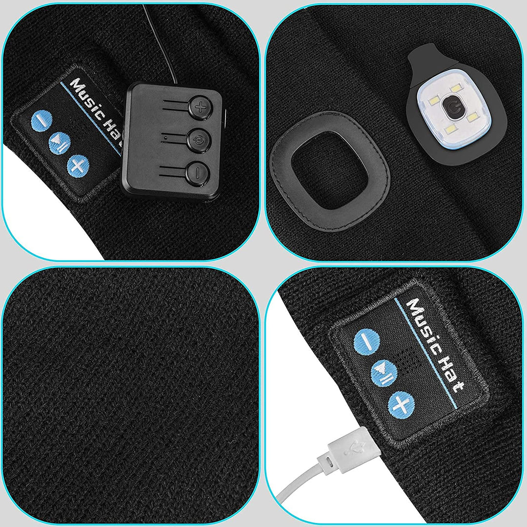 Bonnet Bluetooth Unisexe avec Écouteurs Sans Fil et Lumière Intégrée 7