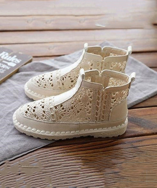 Bottes Femme Ajourées en Dentelle 2
