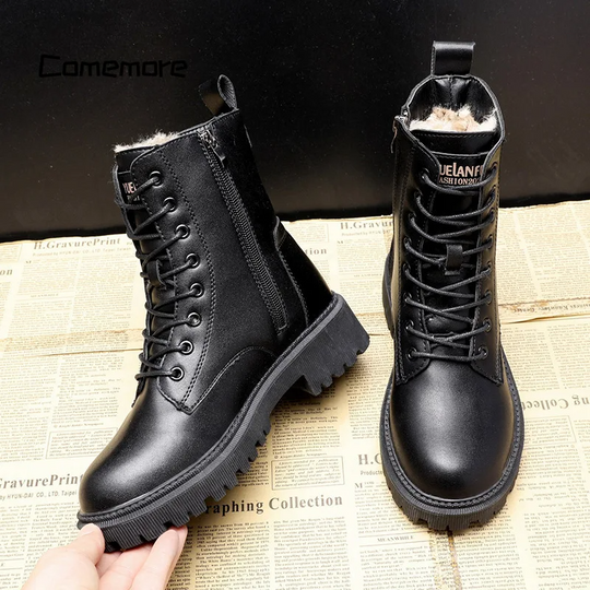 Bottes d'hiver pour hommes avec doublure douillette 1