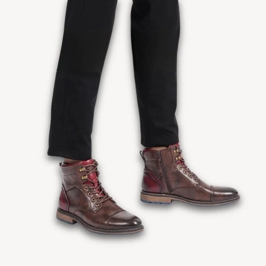 Bottines pour hommes en cuir décontractées 2