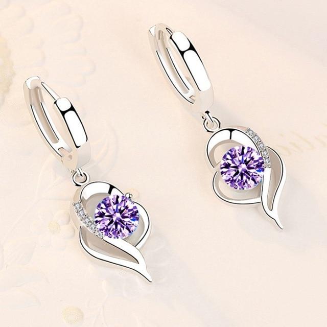 Boucles d'oreilles Femme Zircon Éclatantes 1