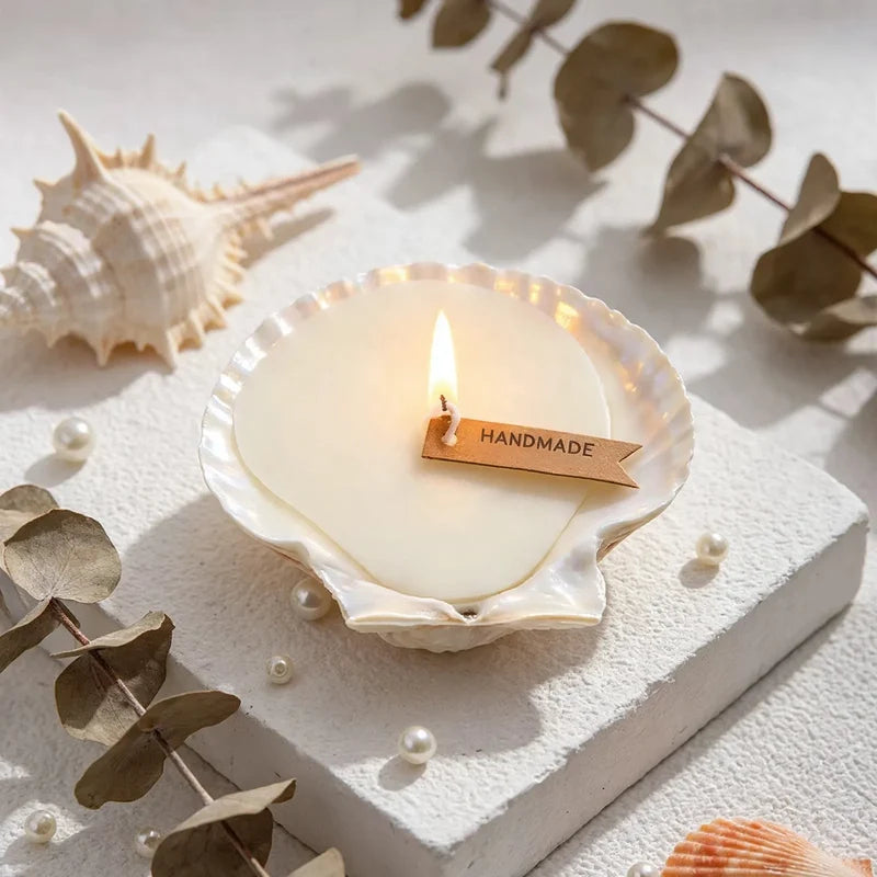 Bougie Parfumée Artisanale Forme Coquillage Femme 0