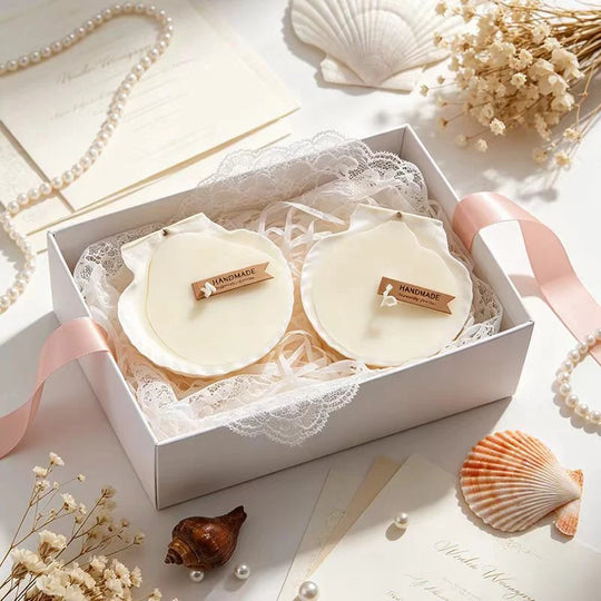 Bougie Parfumée Artisanale Forme Coquillage Femme 1
