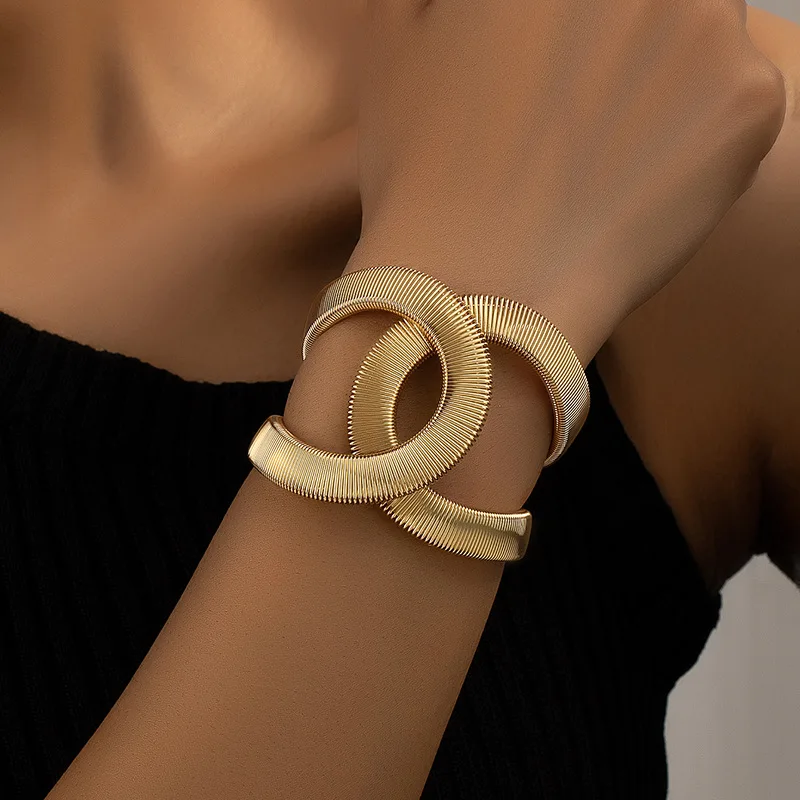 Bracelet Femme Double Bande Chic Moderne 0
