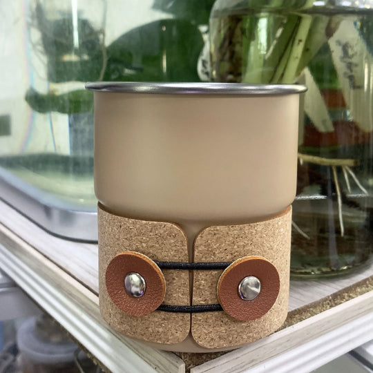 Cafetière Portable en Acier Inoxydable avec Poignée en Cuir pour Femme et Homme 8