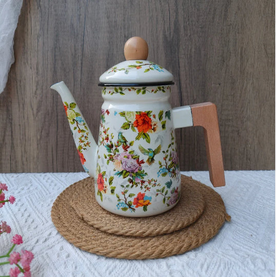 Cafetière à col de cygne pour femme style rétro 4