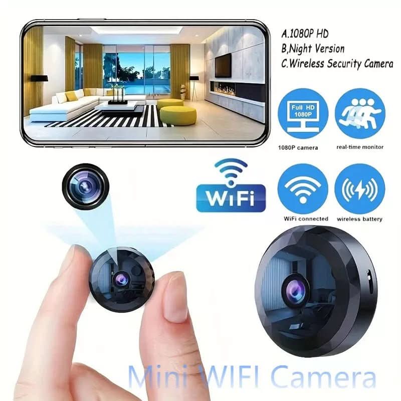 Caméra de Surveillance Mini WiFi 1080P HD Discrète pour Maison et Bureau 0