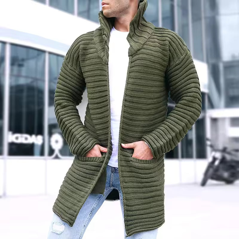 Cardigan Long Ouvert pour Hommes 3