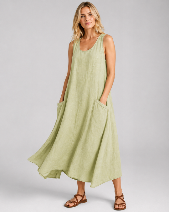 Robe Longue Femme Fluide Été en Tissu Léger Maxi