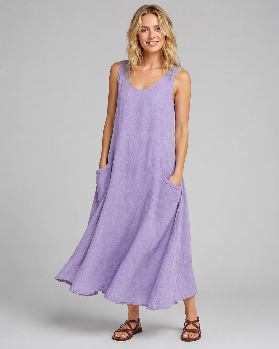 Robe Longue Femme Fluide Été en Tissu Léger Maxi