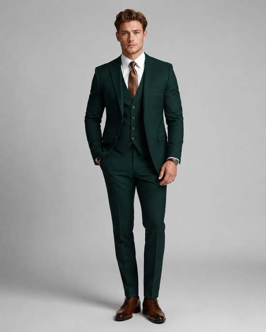 Costume de mariage 3 pièces pour homme avec gilet