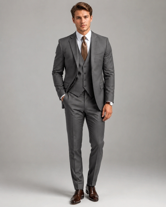 Costume de mariage 3 pièces pour homme avec gilet