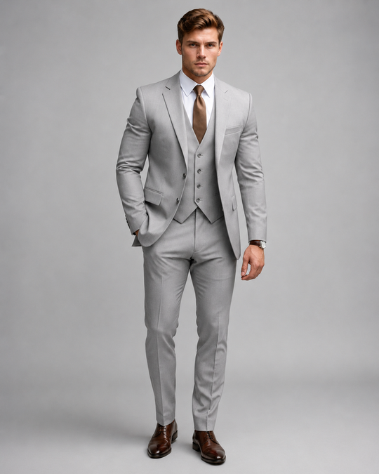 Costume de mariage 3 pièces pour homme avec gilet
