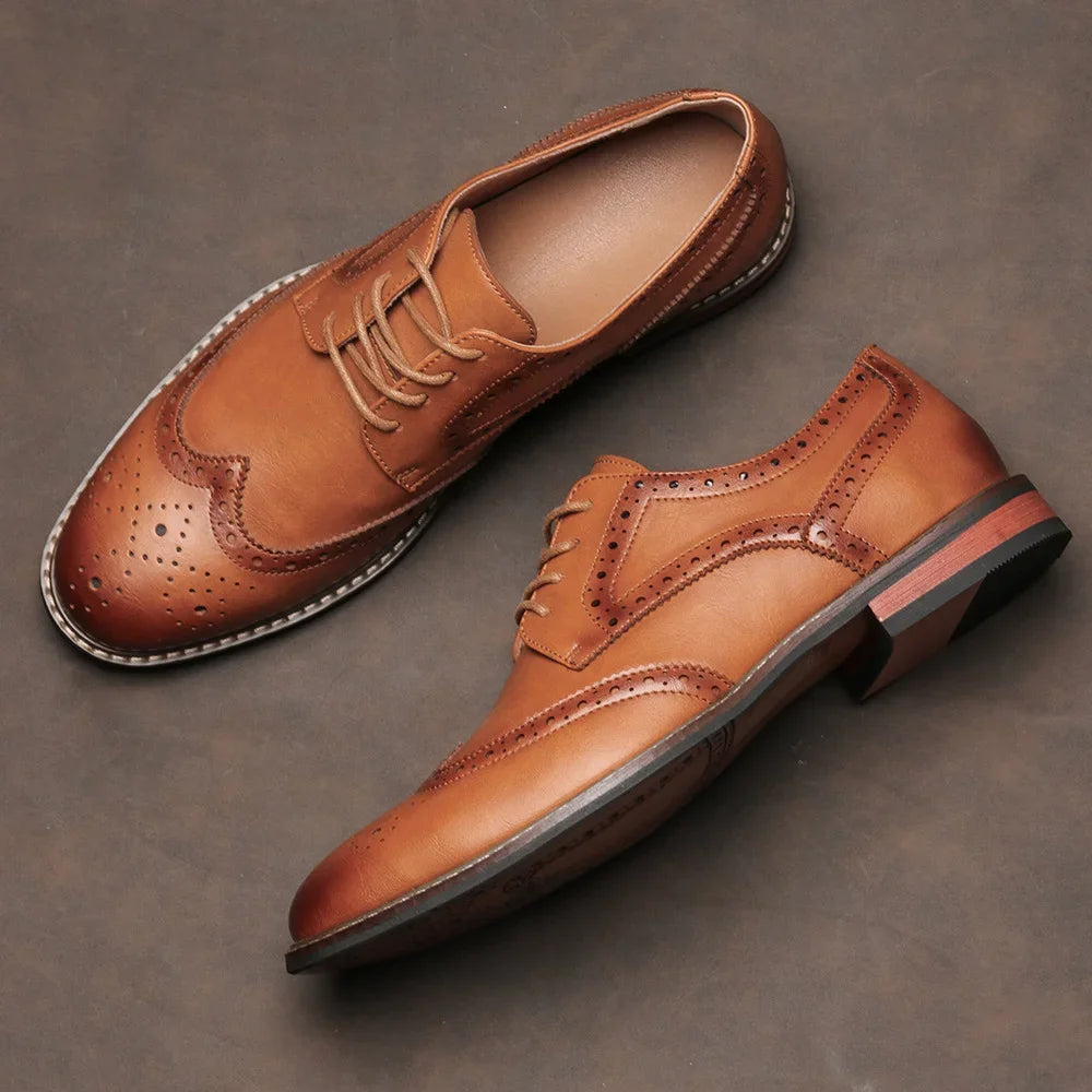 Chaussures de Mariage en Cuir pour Homme Brogue 0
