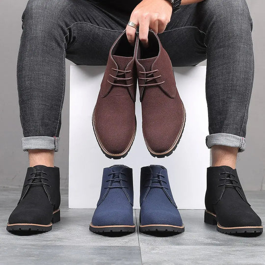 Chaussures pour hommes en cuir suédé 1