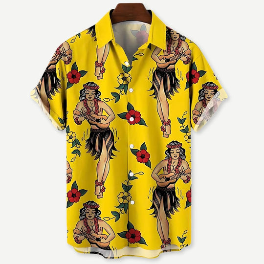 Chemise Décontractée à Imprimé Festif 1