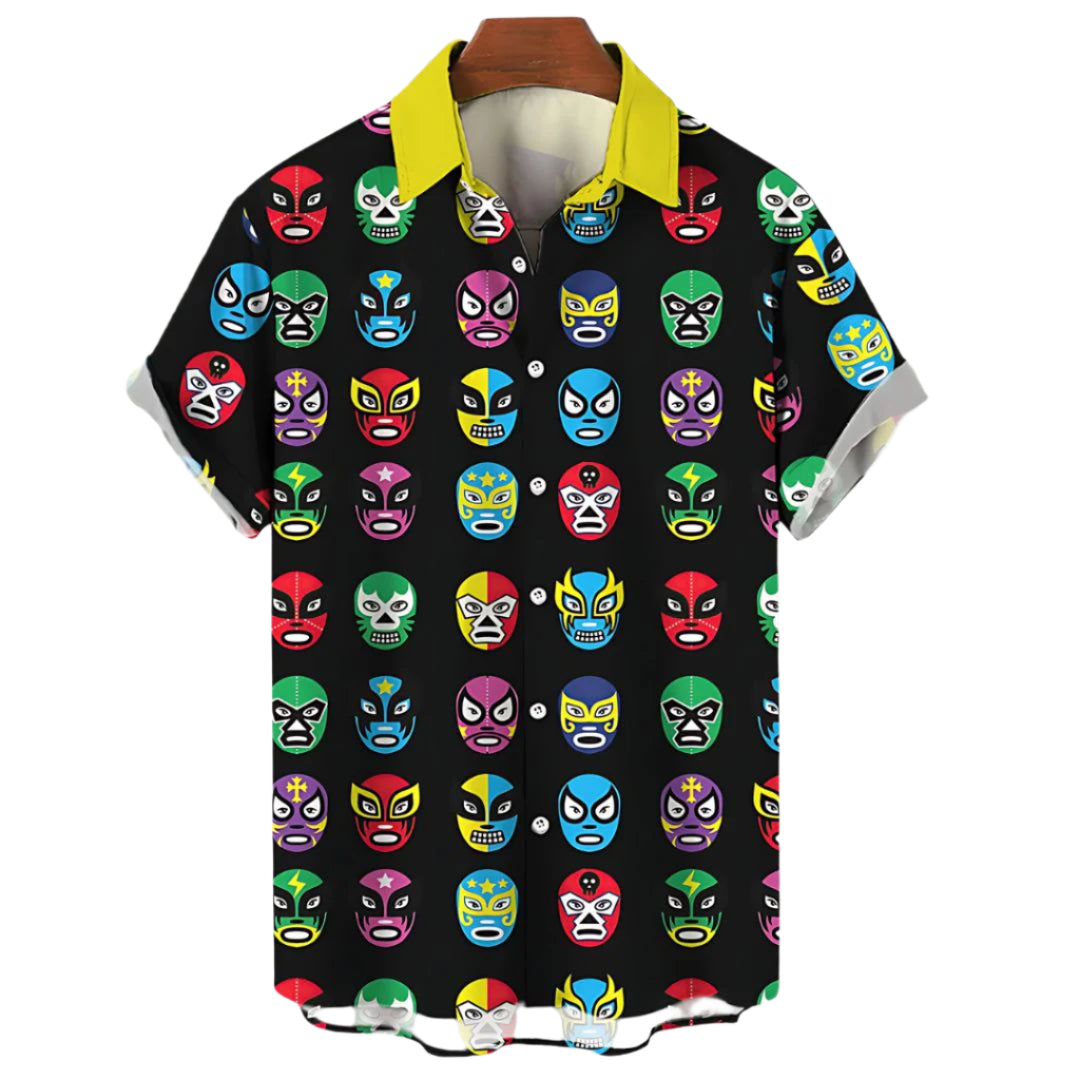 Chemise Décontractée à Imprimé Luchador 0