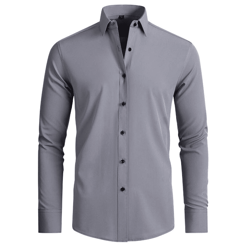 Chemise Homme Moderne Ajustée Tissu Stretch Anti-Kreuk 9