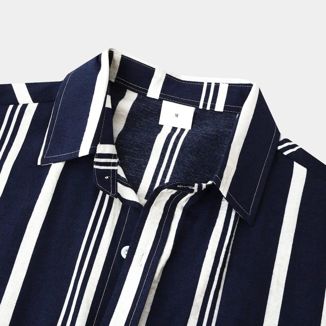 Chemise Homme Rayée Classique Été 5