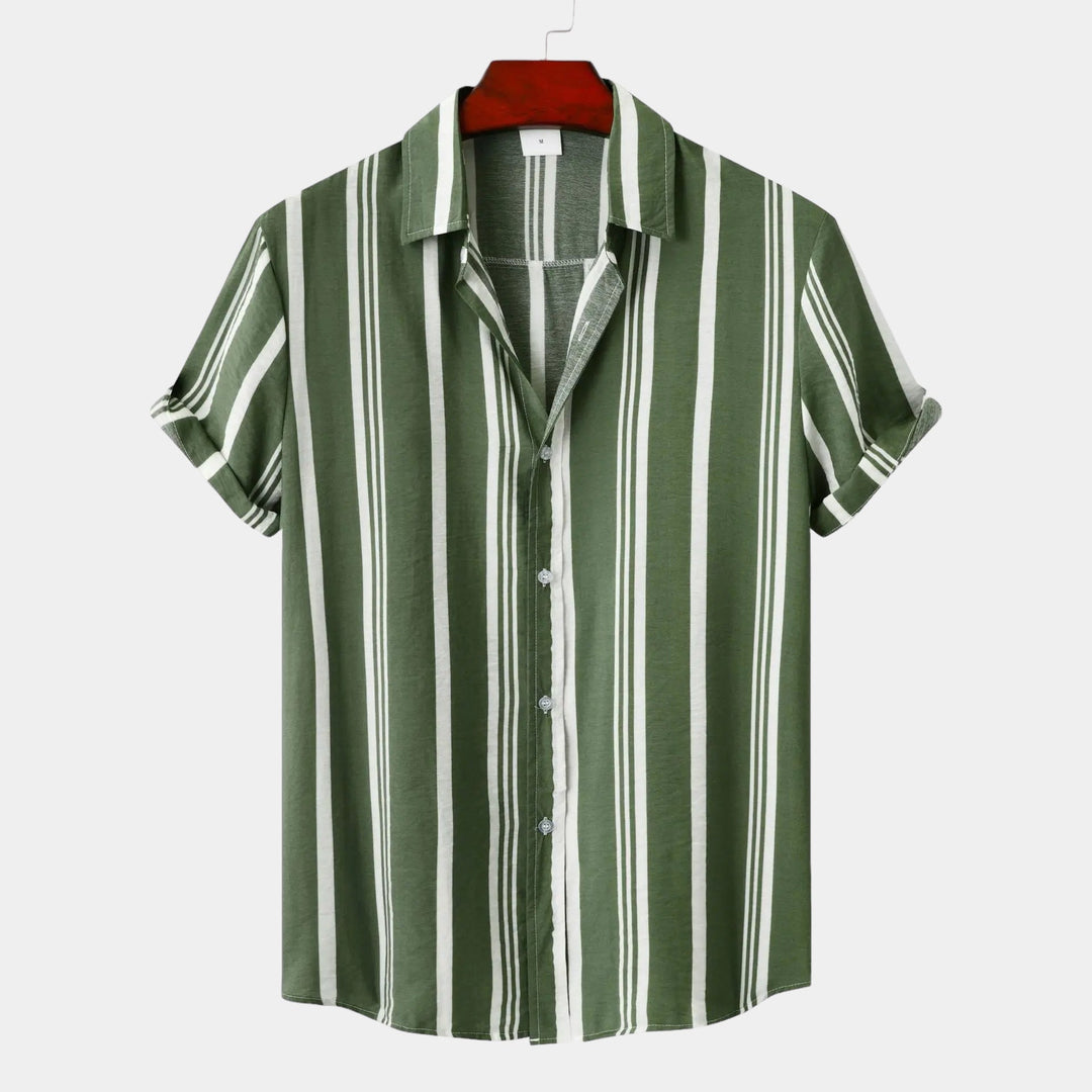 Chemise Homme Rayée Classique Été 6