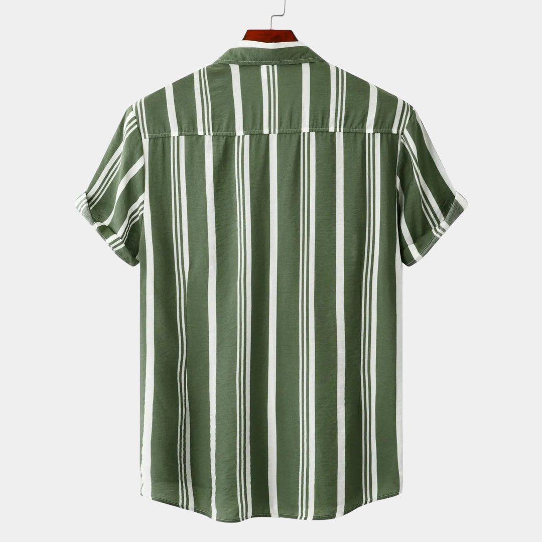 Chemise Homme Rayée Classique Été 7