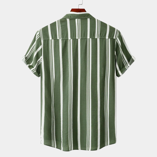 Chemise Homme Rayée Classique Été 7