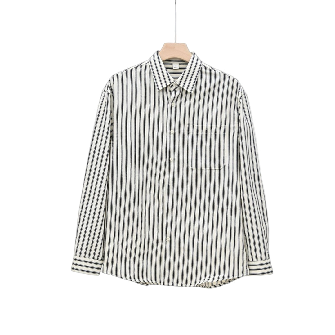 Chemise Homme Rayée Longue Style Décontracté 0