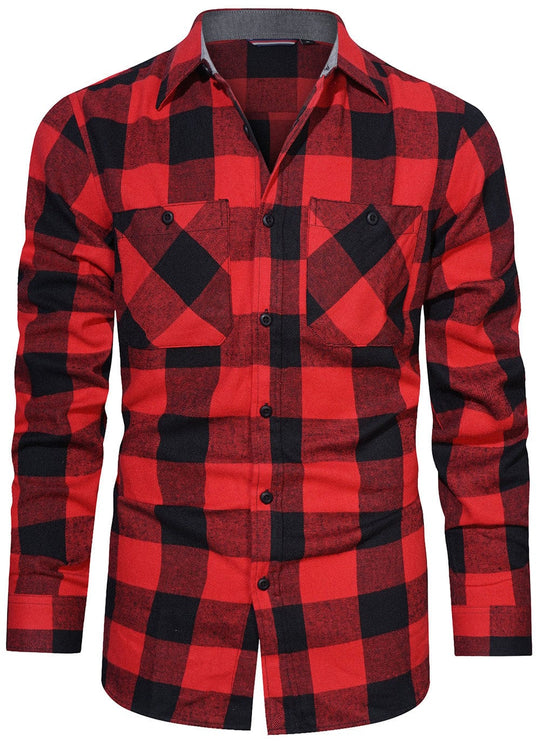 Chemise à Carreaux pour Homme en Flanelle 0