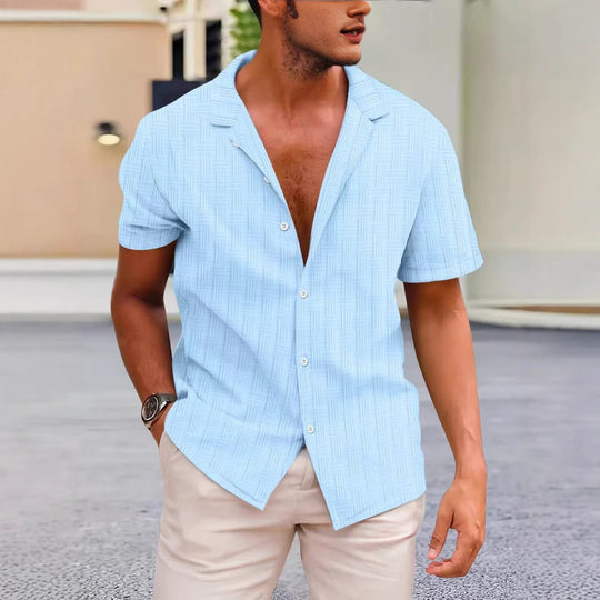 Chemise à Manches Courtes pour Hommes - Coupe Classique - Style Décontracté 2