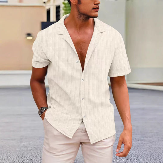 Chemise à Manches Courtes pour Hommes - Coupe Classique - Style Décontracté 5