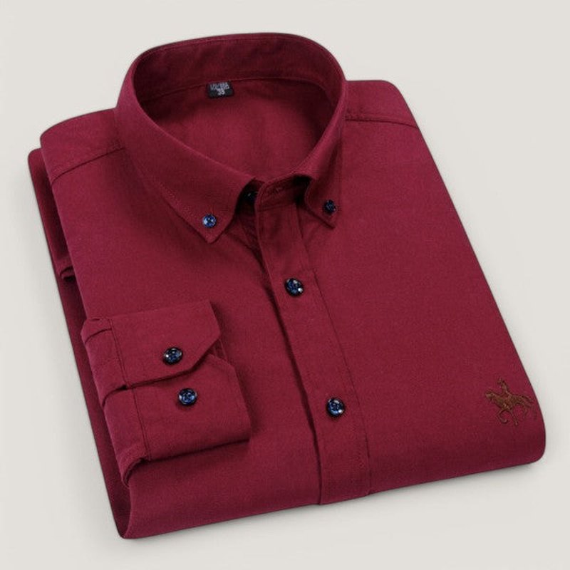 Chemise à manches longues pour homme classique en coton 3