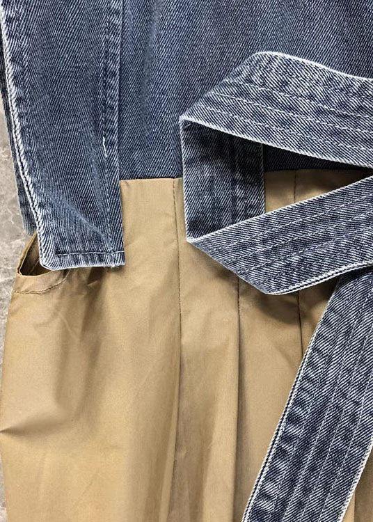 Chemise d'été à nœud en Denim pour femme 3