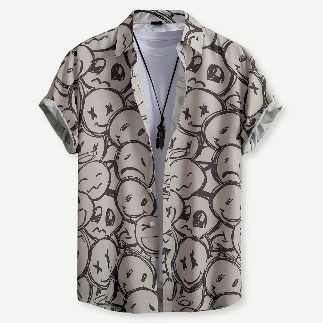 Chemise pour Homme à Boutons Style Décontracté en Tissu Léger 1