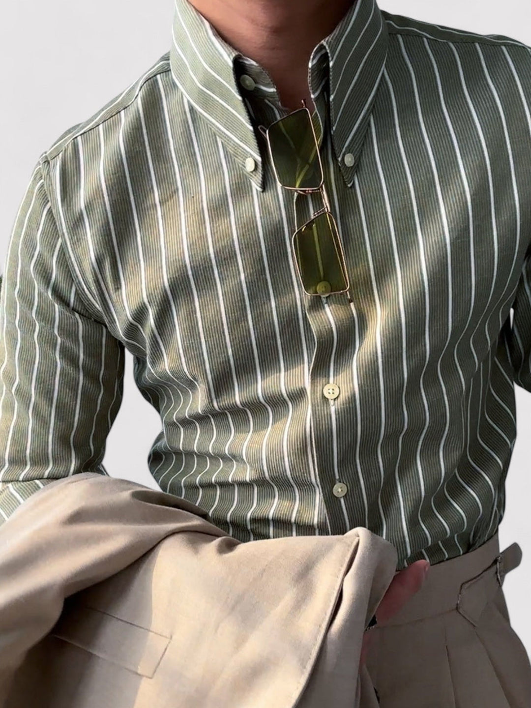 Chemise pour Hommes Design Rayé Ajustement Slim 1