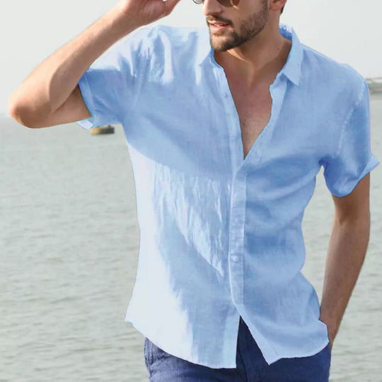Chemise pour Hommes à Manches Courtes en Tissu Respirant 10